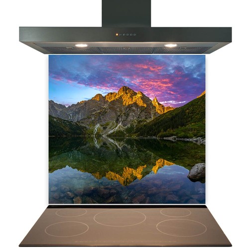 Glass splashback for kitchen - glass,