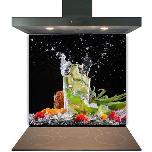 Glass splashback for kitchen - glass,