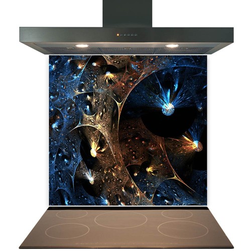 Glass splashback for kitchen - glass,