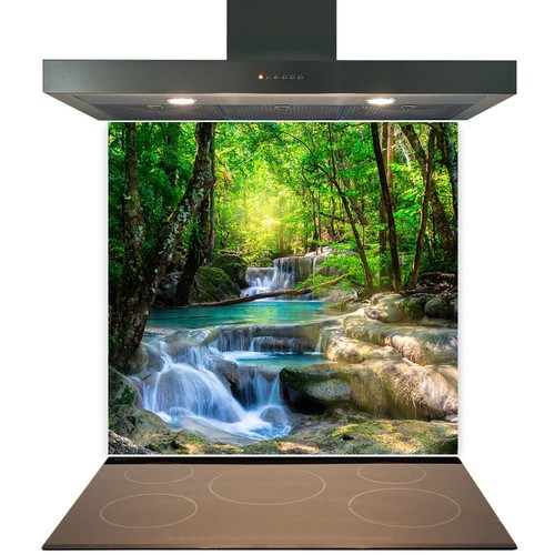 Glass splashback for kitchen - glass,