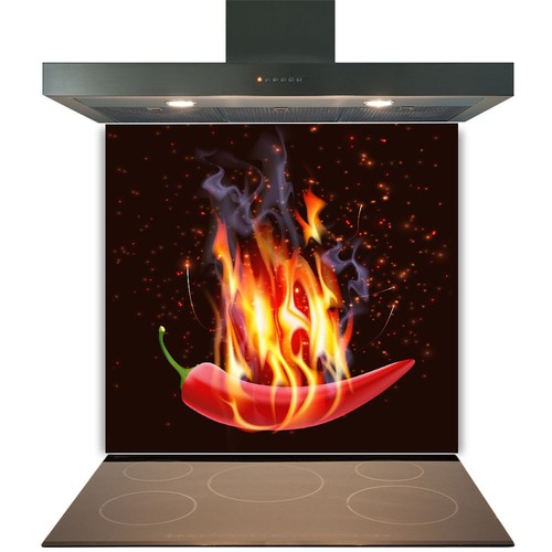 Glass splashback for kitchen - glass,