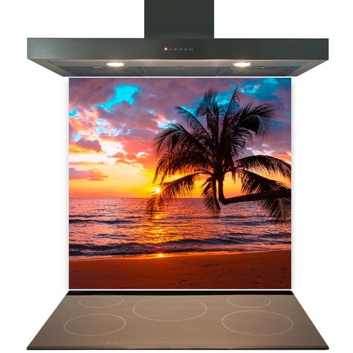 Glass splashback for kitchen - glass,